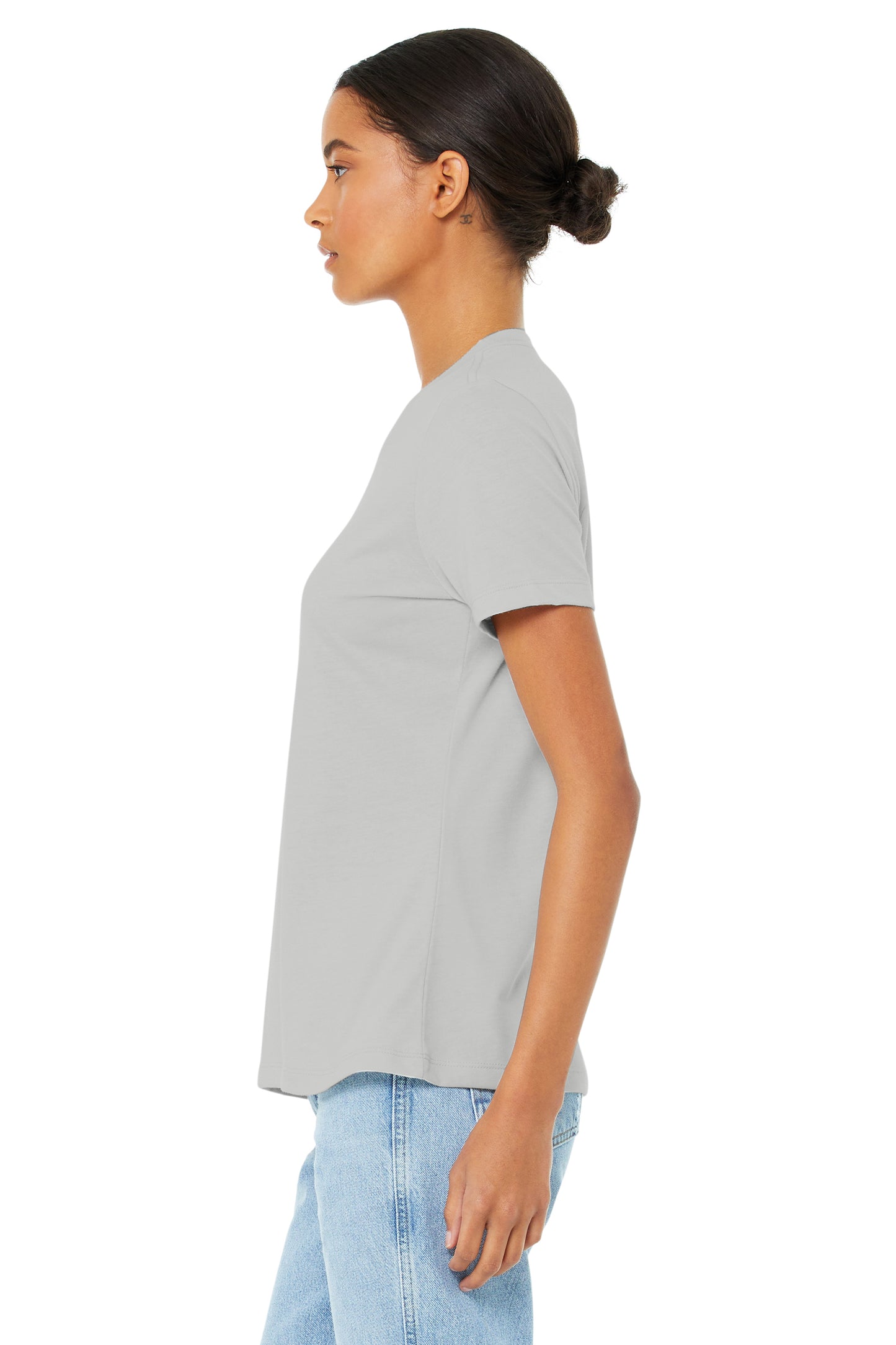 Women's Heathered Relaxed Jersey Short-Sleeve T-Shirt - Heather Silver