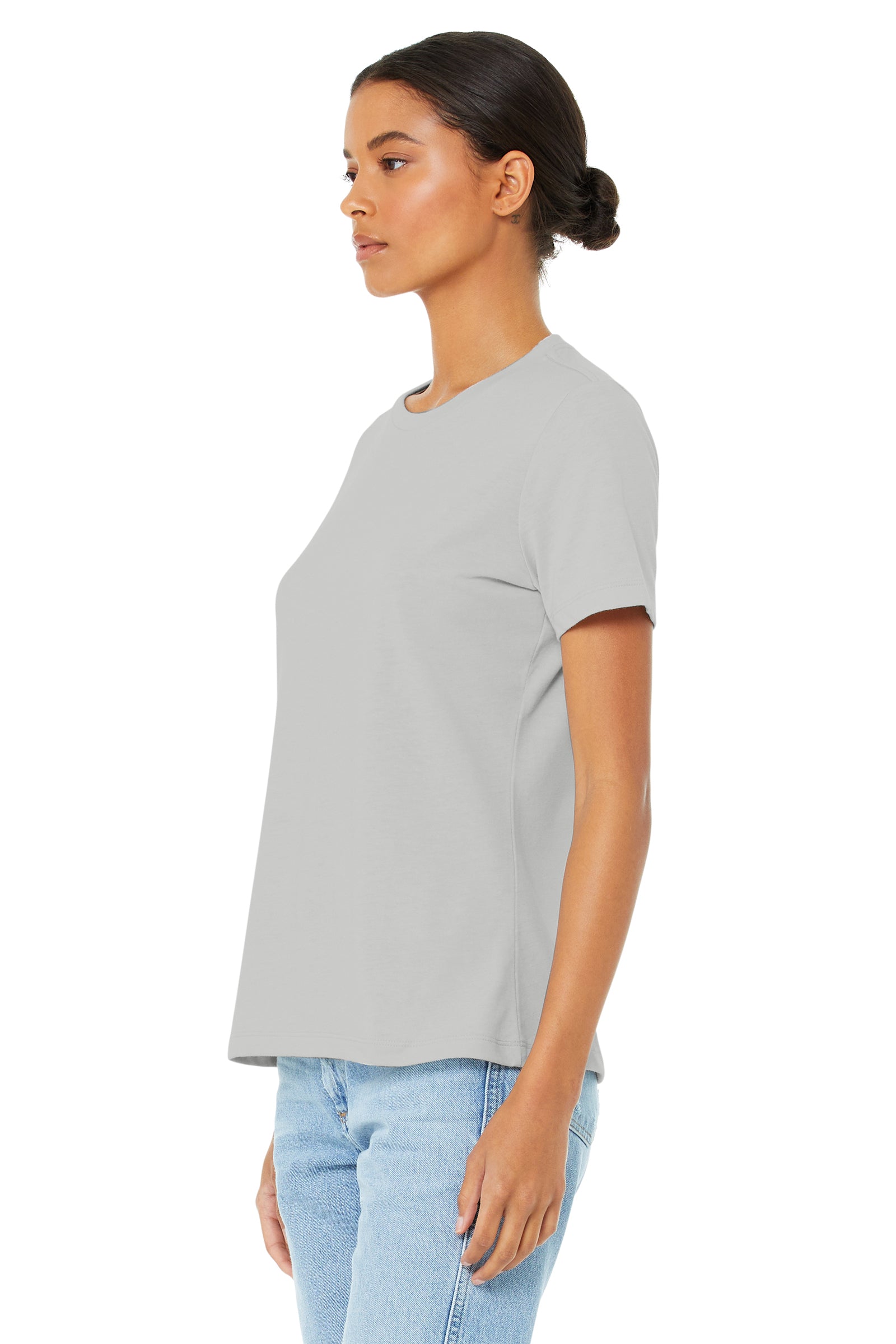 Women's Heathered Relaxed Jersey Short-Sleeve T-Shirt - Heather Silver