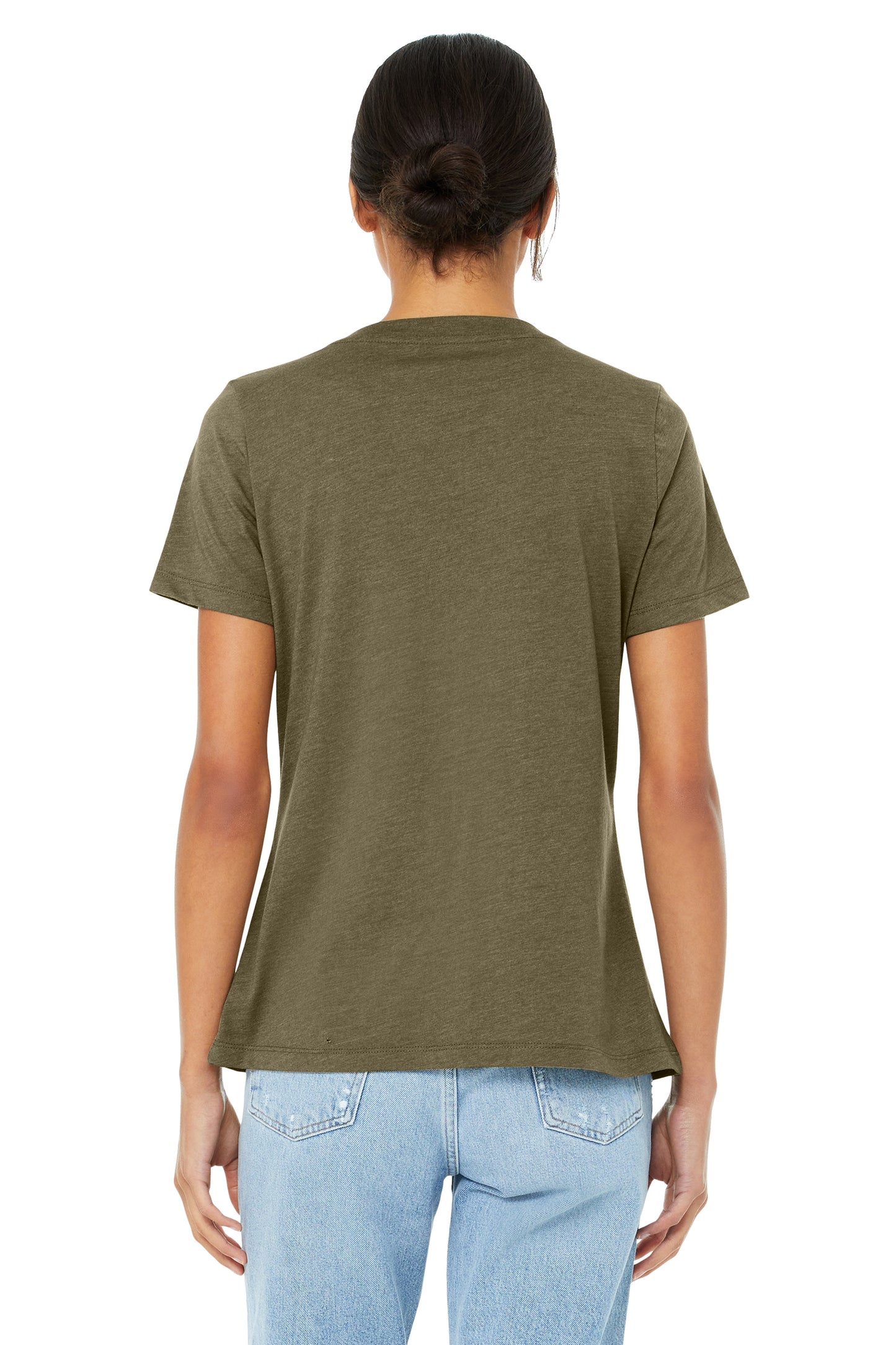 Women's Relaxed Jersey V-Neck T-Shirt - Heather Olive