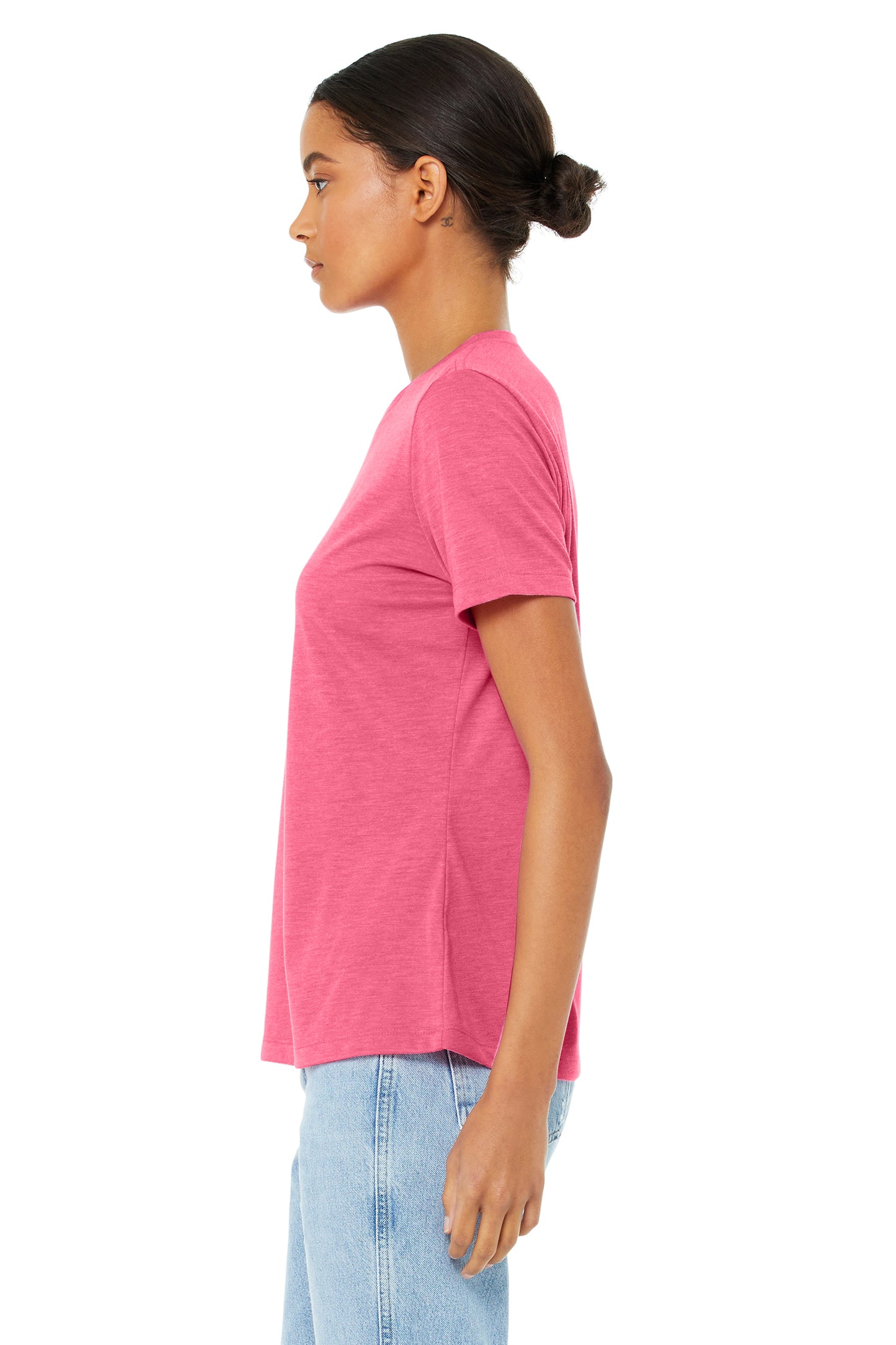 Women's Triblend Relaxed Jersey Short-Sleeve T-Shirt - Charity Pink Triblend