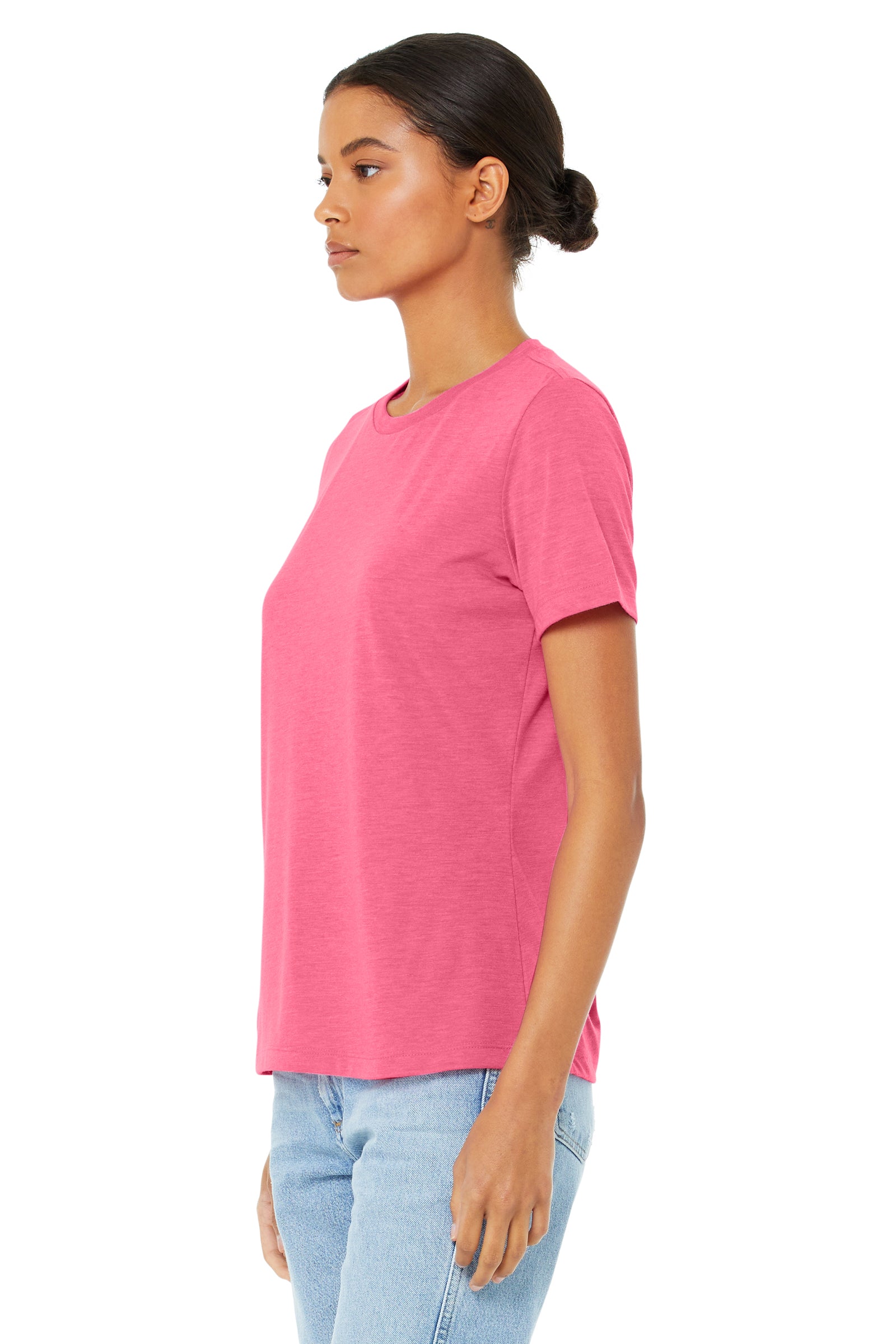 Women's Triblend Relaxed Jersey Short-Sleeve T-Shirt - Charity Pink Triblend