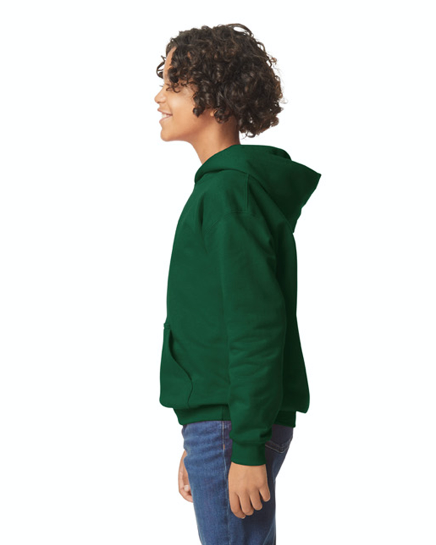 Youth Softstyle Midweight Fleece Hoodie - Forest Green
