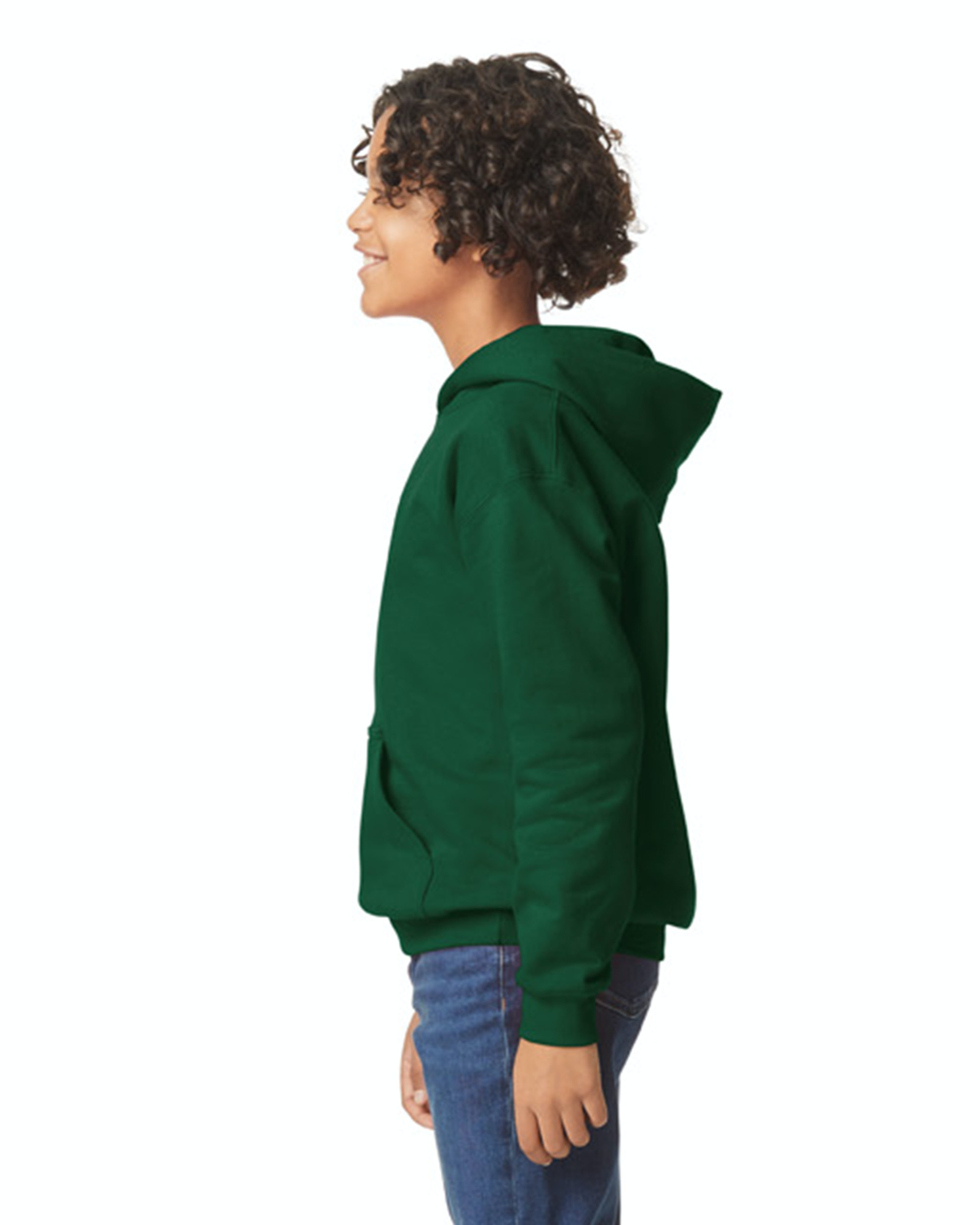 Youth Softstyle Midweight Fleece Hoodie - Forest Green
