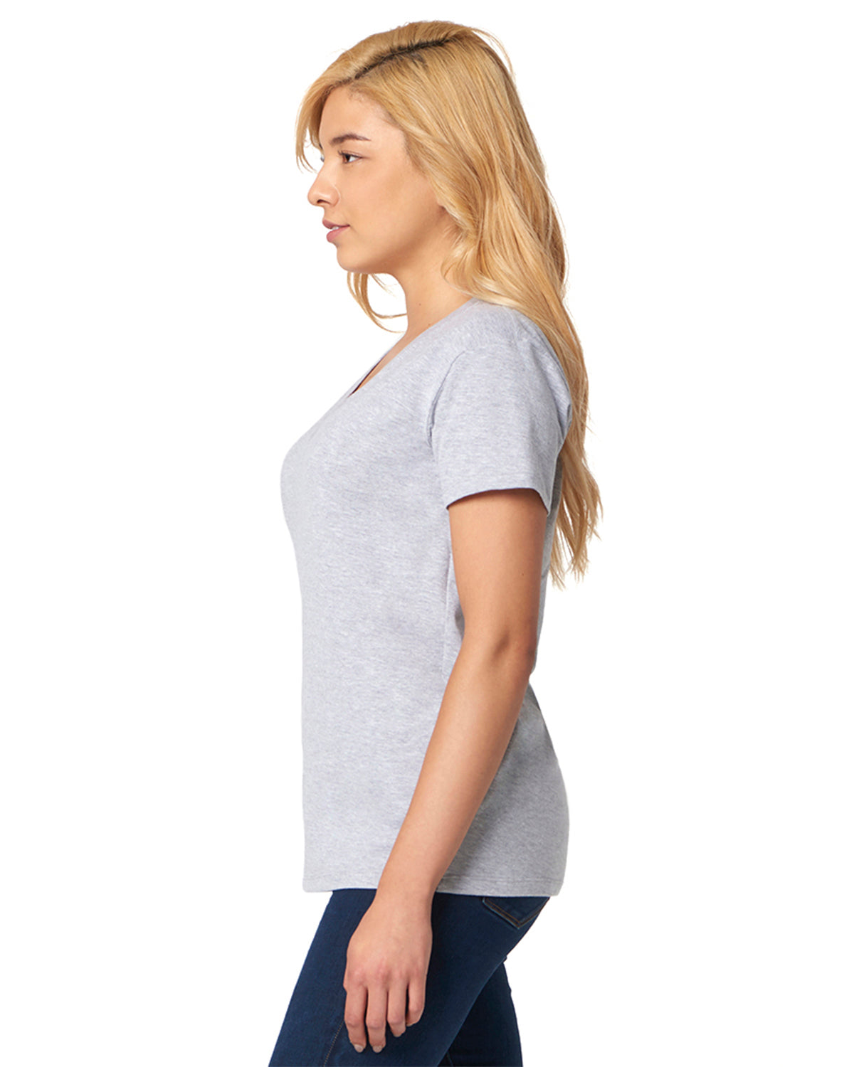 Women's Relaxed V-Neck T-Shirt - Heather Gray