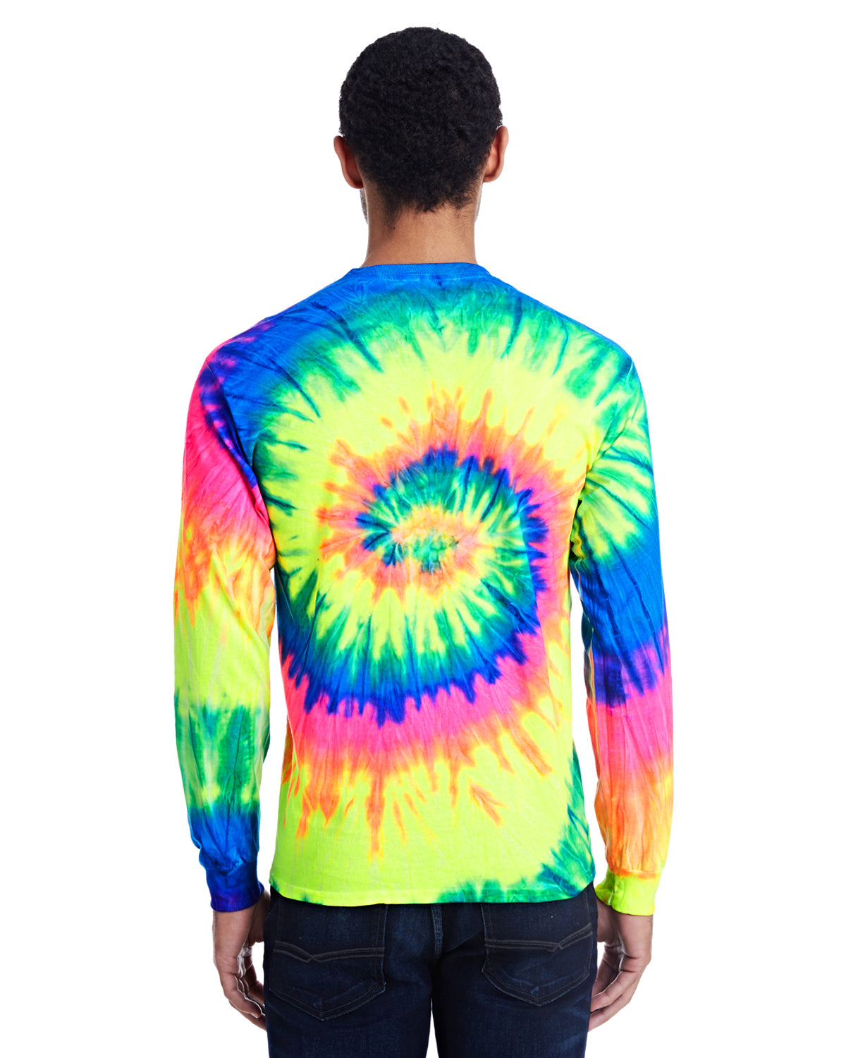 Unisex 100% Cotton Long-Sleeve T-Shirt - Neon Rainbow