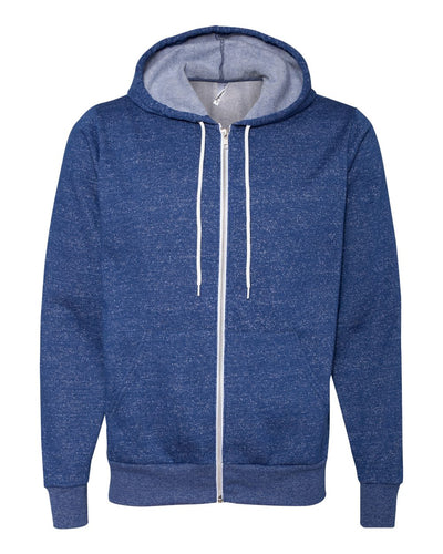 Unisex Poly-Cotton Sponge Fleece Full-Zip Hoodie - Digital Blue