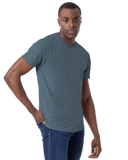 Unisex CVC Crewneck T-Shirt - Hthr Slate Blue