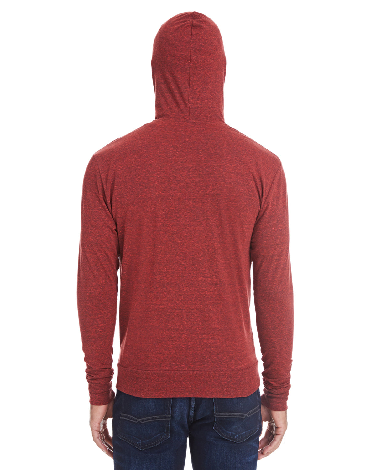 Unisex Triblend Full-Zip Light Hoodie - Card Black Triblend