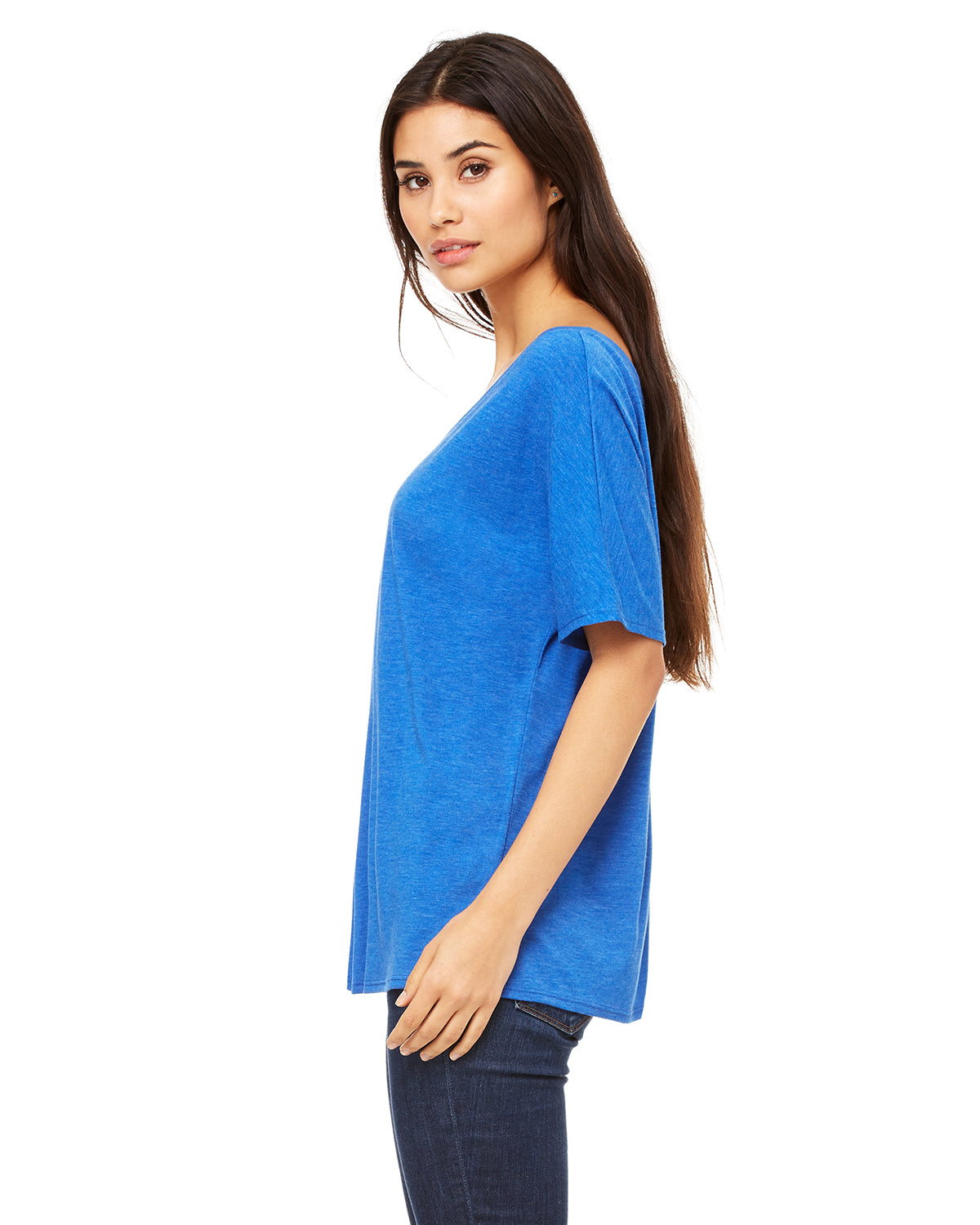 Women's Slouchy T-Shirt - True Royal Triblend