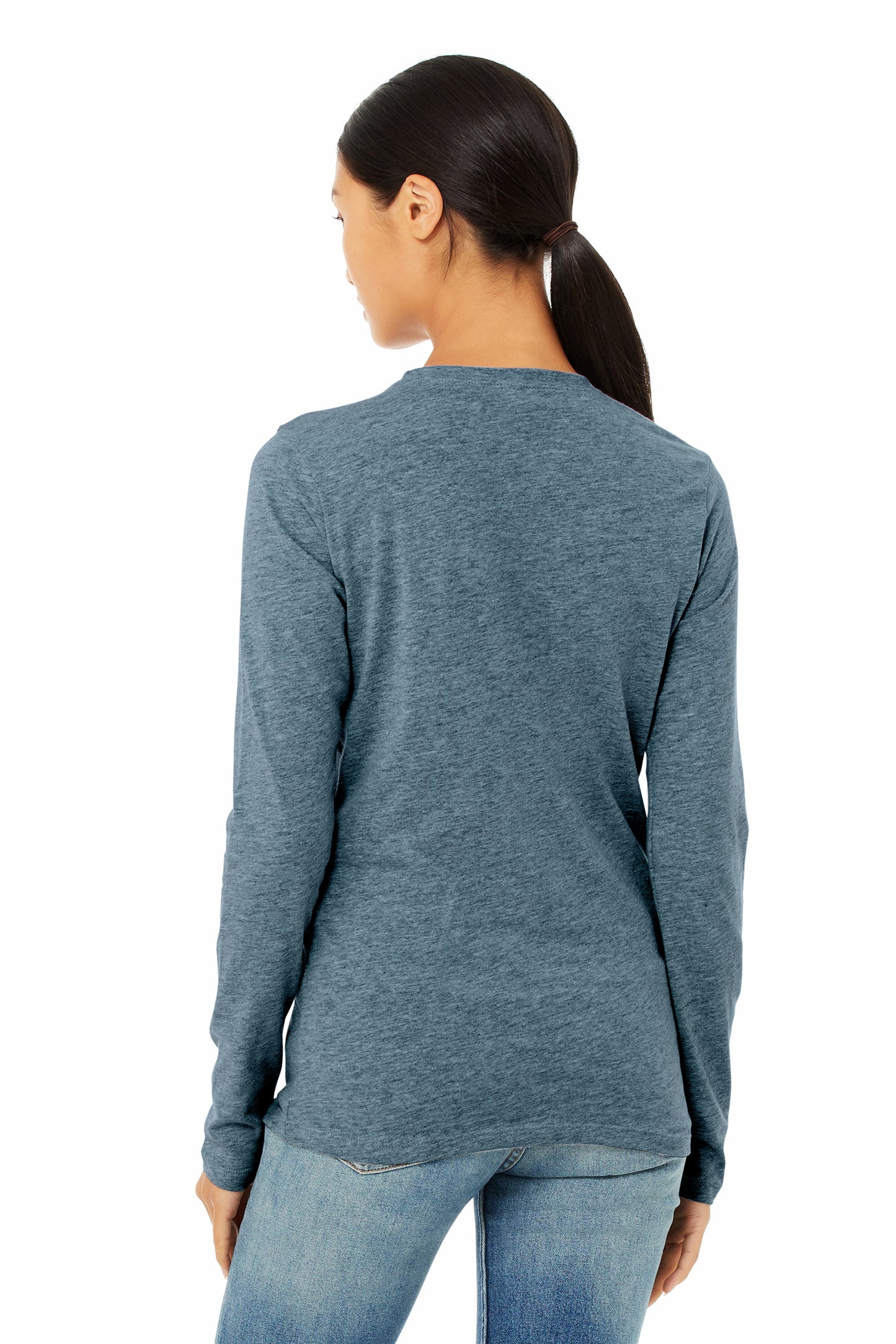 Women's Jersey Long-Sleeve T-Shirt - Heather Deep Teal