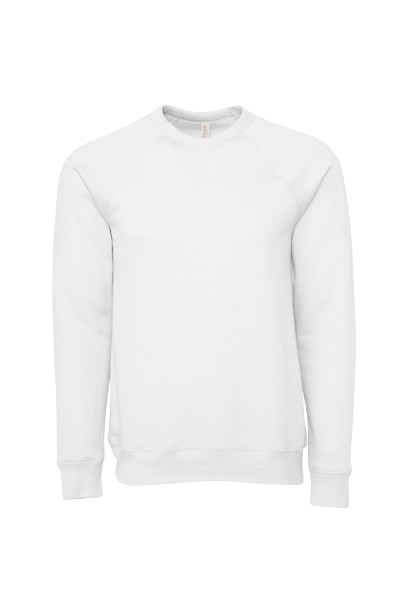 Unisex Sponge Fleece Raglan Sweatshirt - White