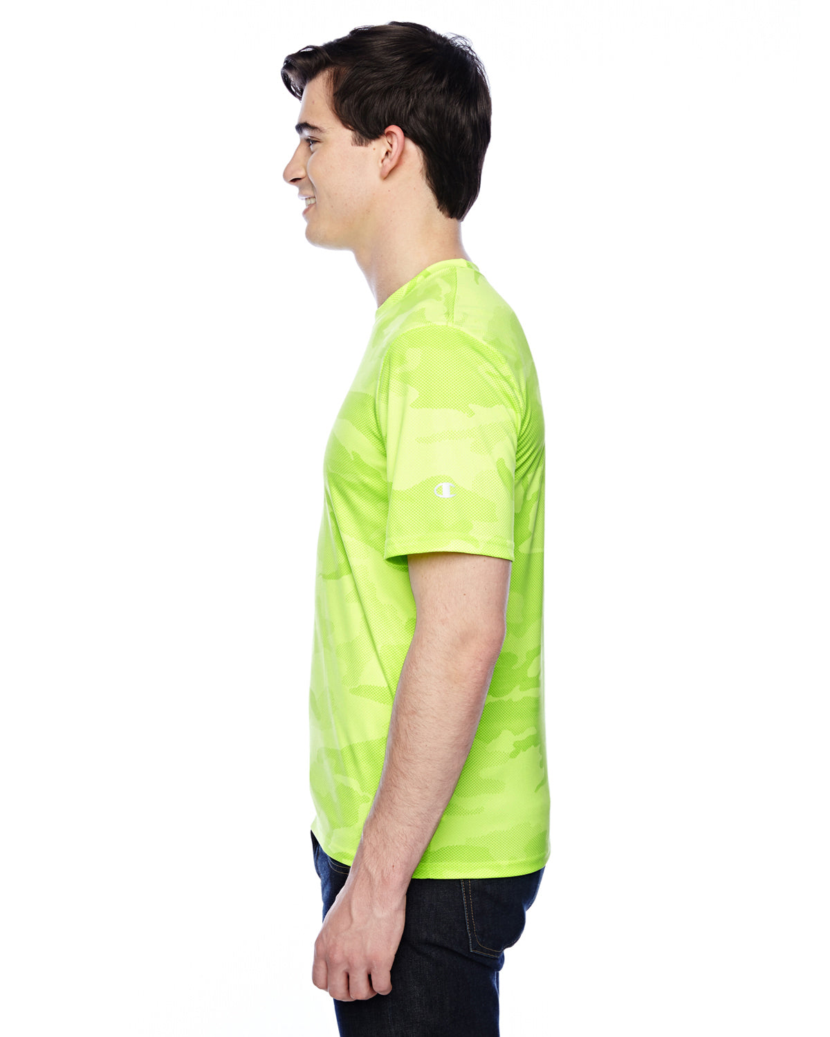 Unisex Double Dry® Interlock T-Shirt - Safety Green Camo