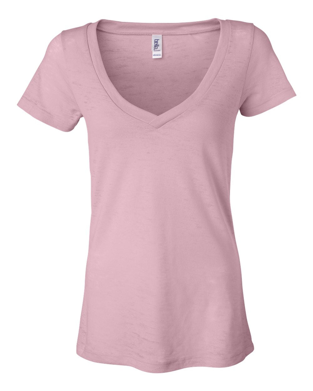 Women's Burnout V-Neck Tee - Soft Pink