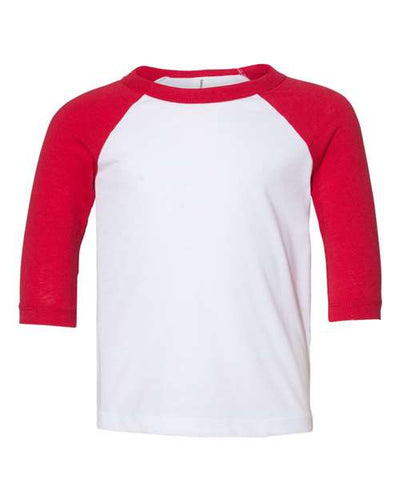 BELLA + CANVAS 3200T White/ Red — front