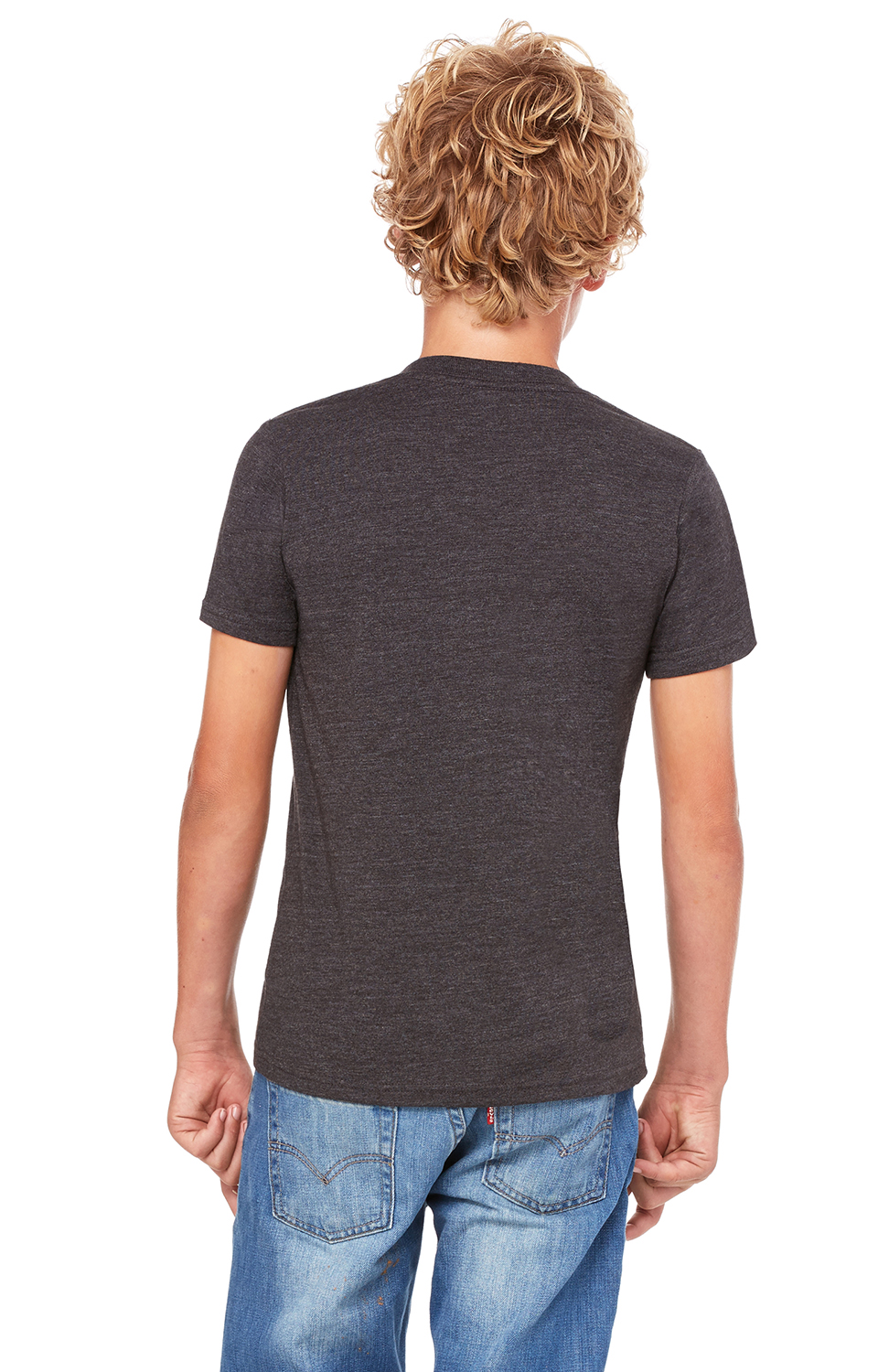 Youth Jersey Short-Sleeve V-Neck T-Shirt - Heather Dark Gray