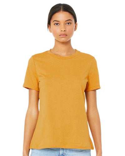 BELLA + CANVAS 6400 Mustard — on model front