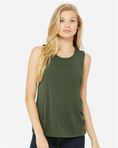 BELLA + CANVAS 8803 Military Green — on model front