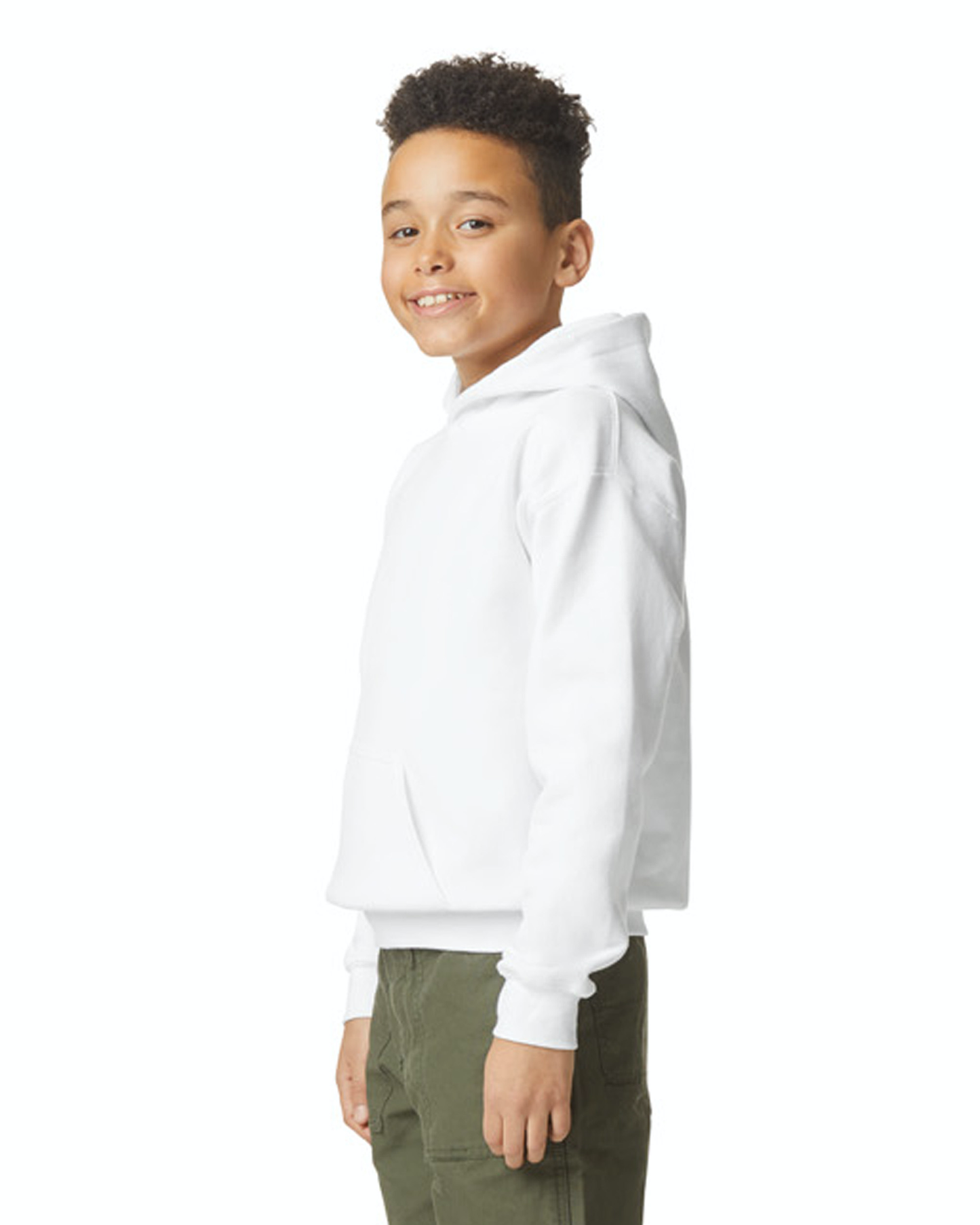 Youth Softstyle Midweight Fleece Hoodie - White
