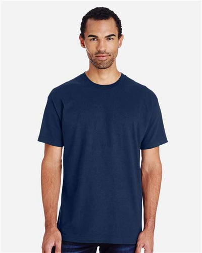 Gildan H000 Dark Navy — on model front
