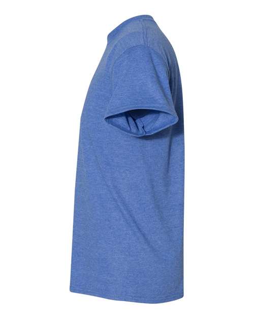 Gildan 8000 Heather Deep Royal — direct side