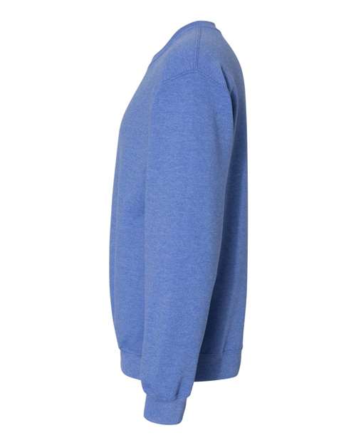 Gildan 18000 Heather Deep Royal — direct side