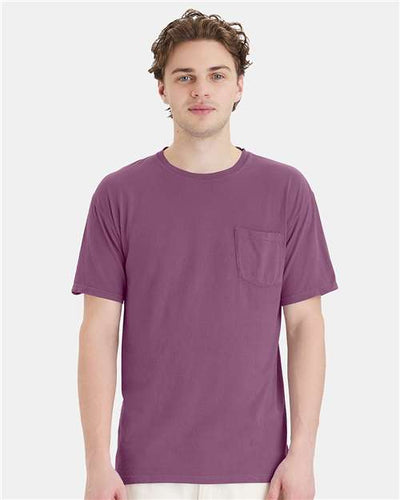 ComfortWash by Hanes GDH150 Purple Plum Raisin — on model front