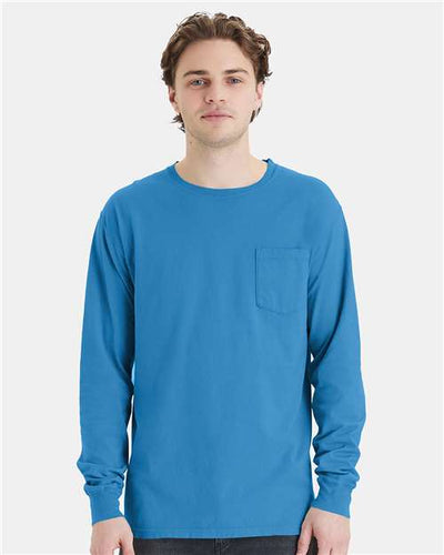 ComfortWash by Hanes GDH250 Summer Sky Blue — on model front