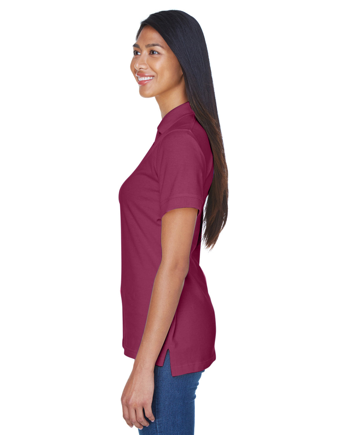 Women's Classic Piqué Polo - Burgundy