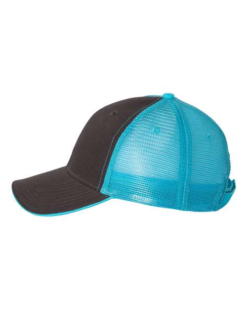 Valucap S102 Charcoal/ Neon Blue — direct side