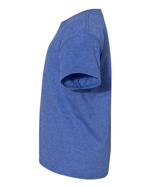 Gildan 8000B Heather Deep Royal — direct side