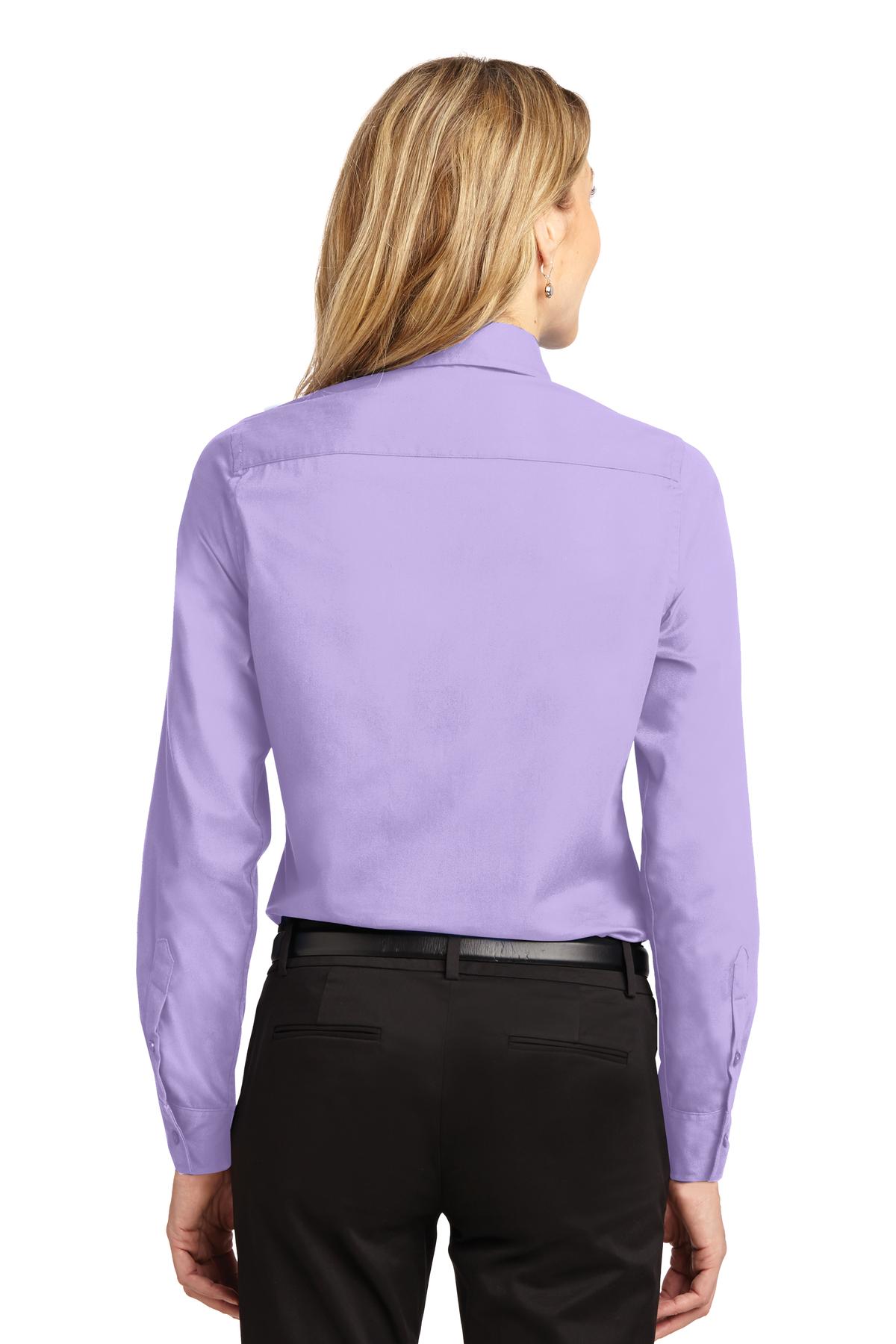 Women's Long Sleeve Easy Care Shirt - Bright Lavender