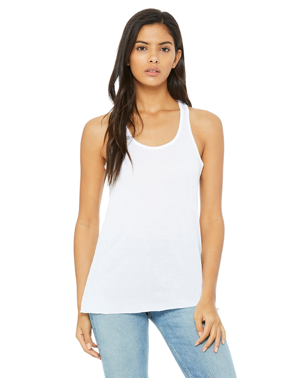 Women's Flowy Racerback Tank - White