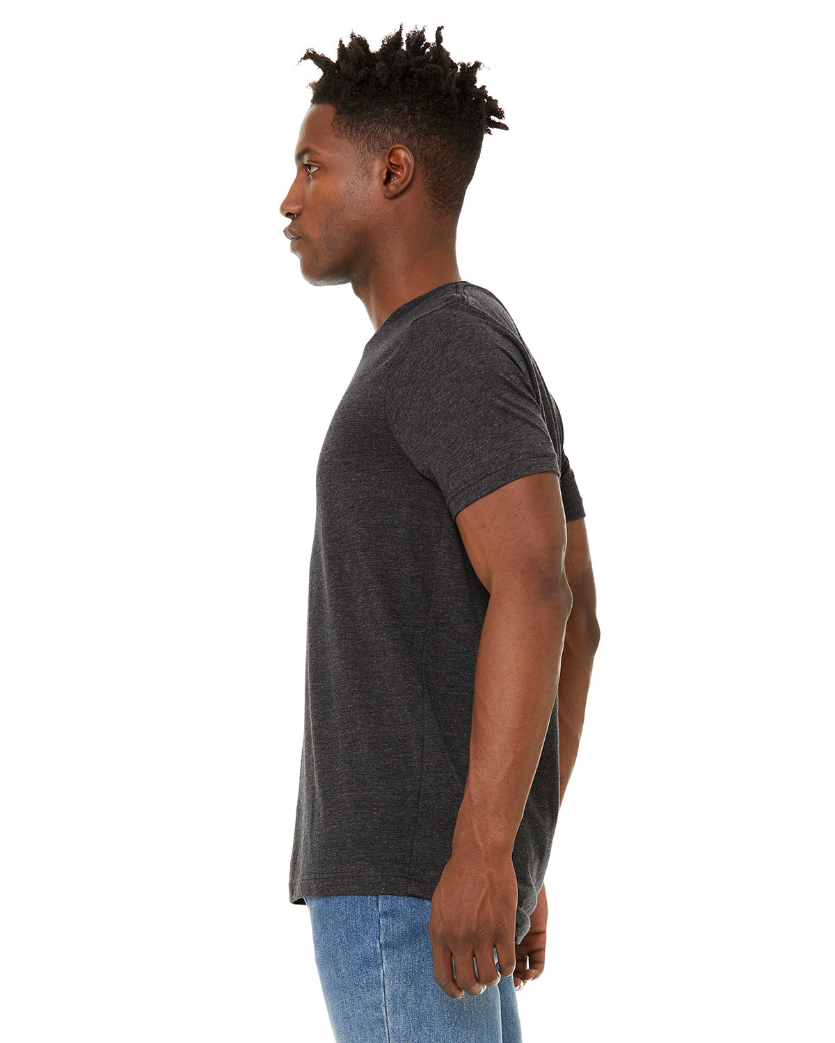 Unisex Sueded T-Shirt - Heather Dark Gray