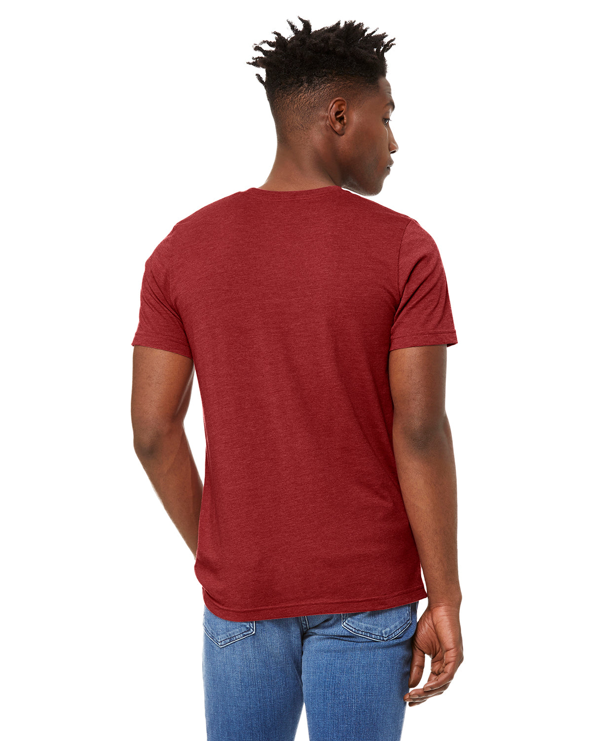 Unisex Heather CVC T-Shirt - Heather Canvas Red