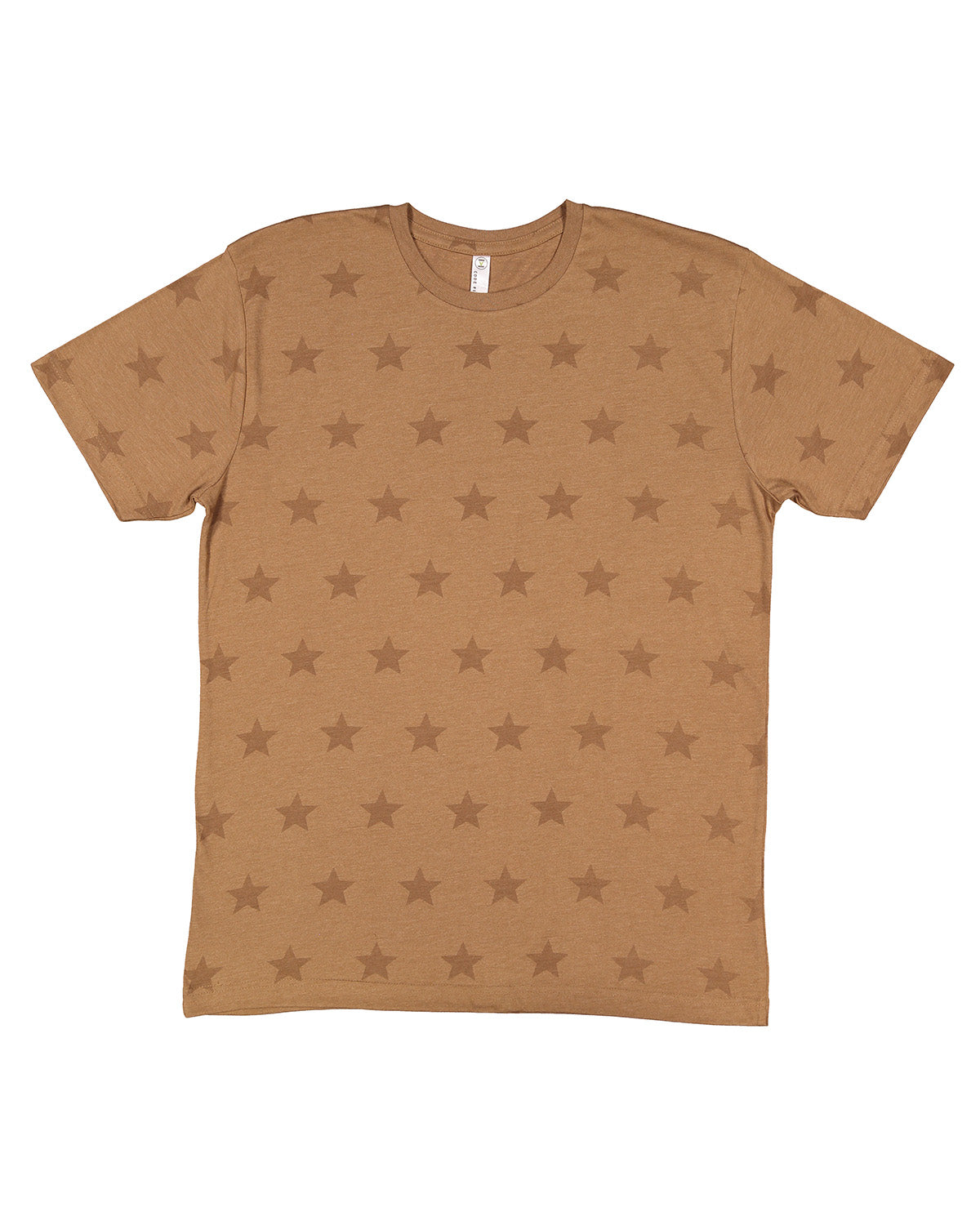 Unisex Star Print T-Shirt - Coyote Brown Star