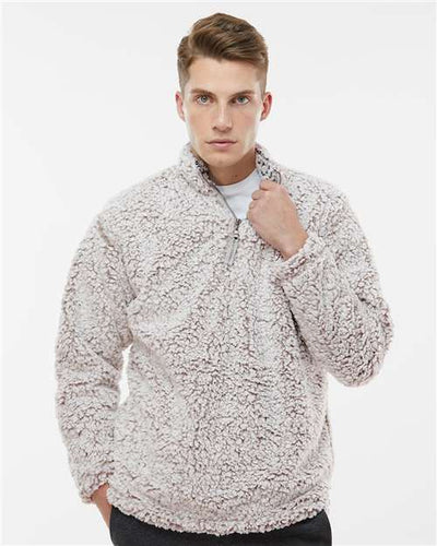 J. America 8454 Oatmeal Heather — on model front