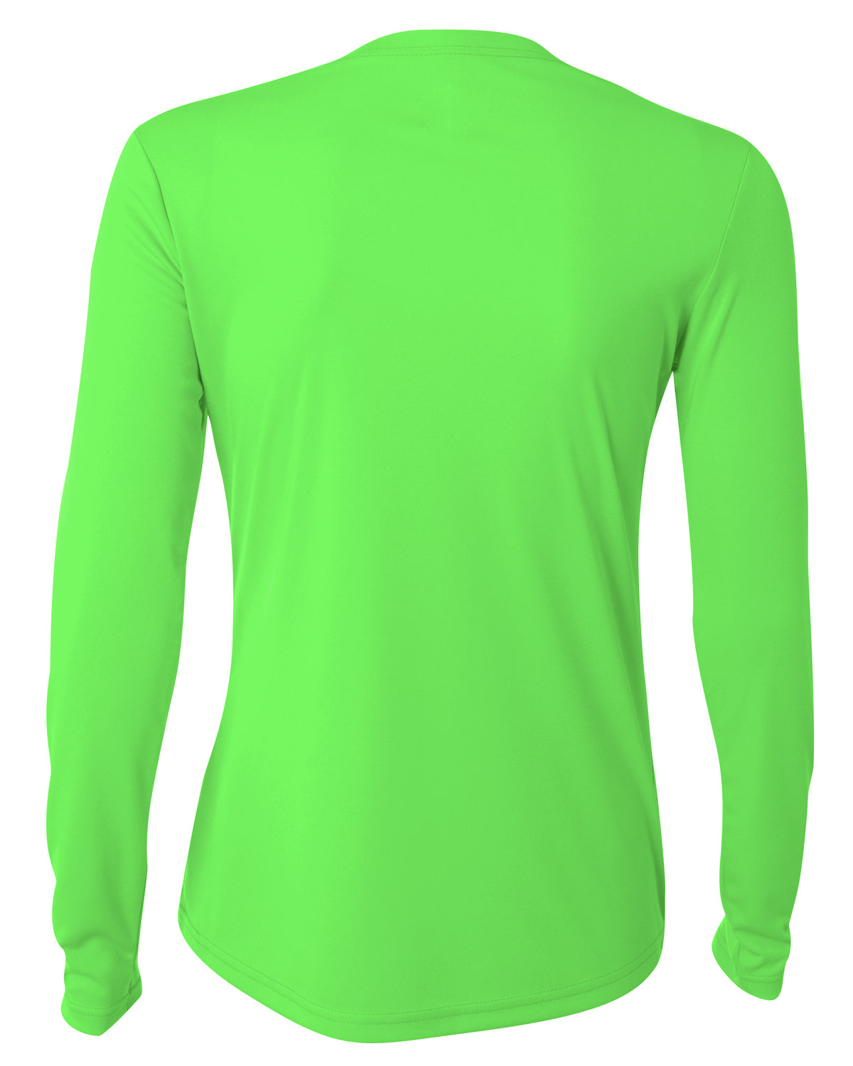 Women's Long Sleeve Cooling Performance Crew Shirt - SAFETY GREEN