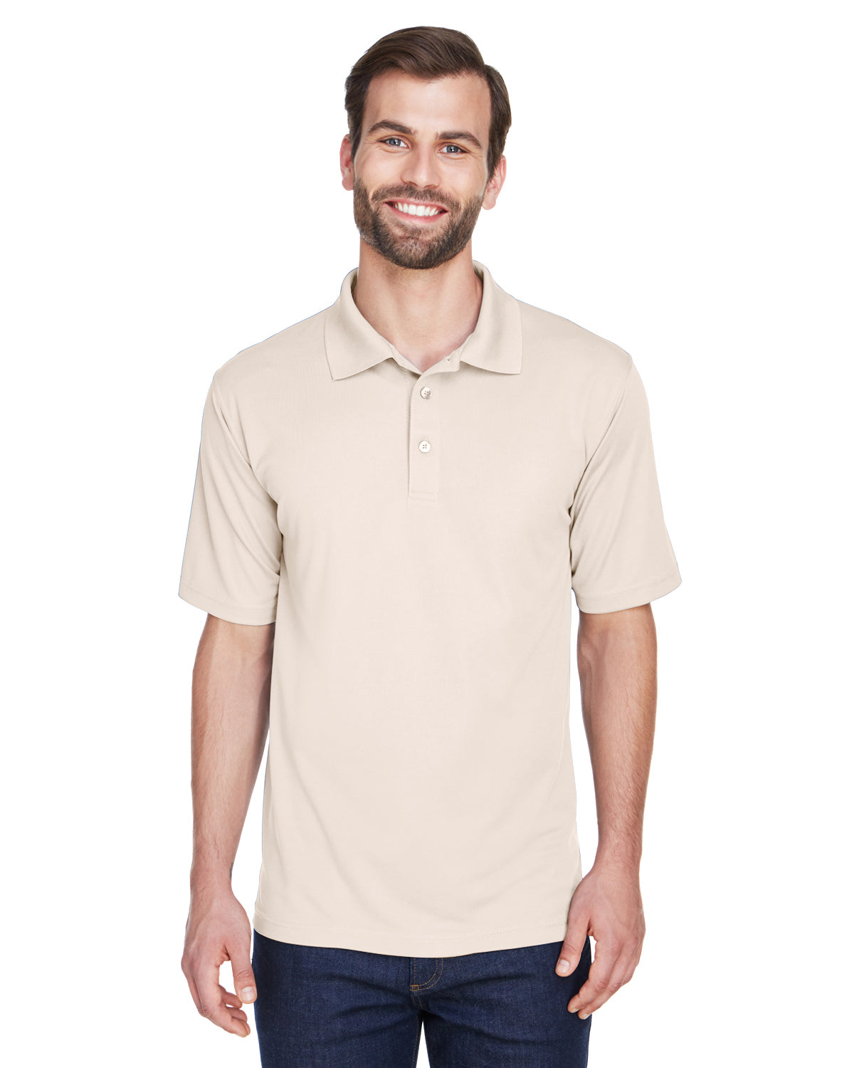 Men's Cool & Dry Mesh Piqué Polo - Stone