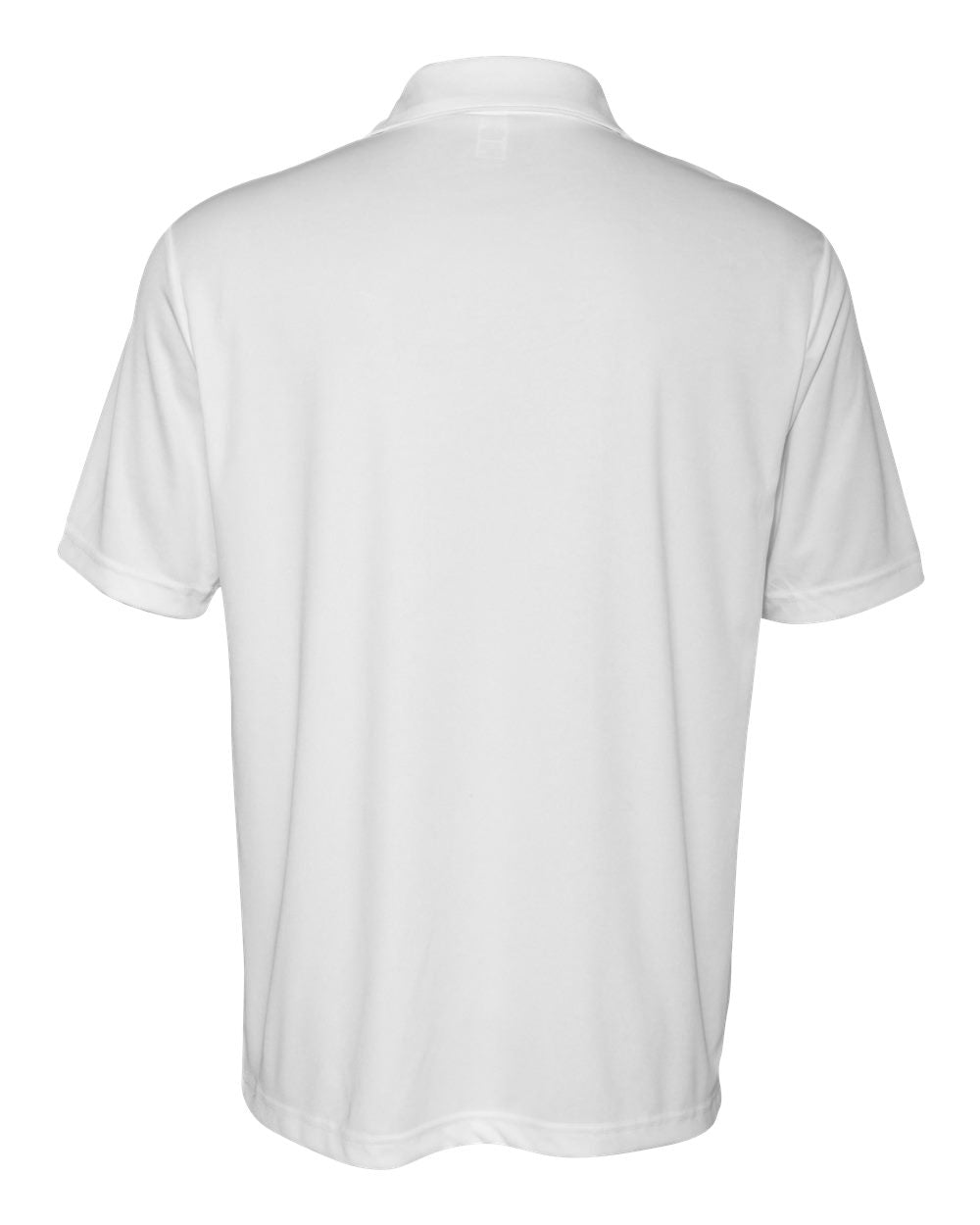 Unisex Performance Three-Button Mesh Polo - White
