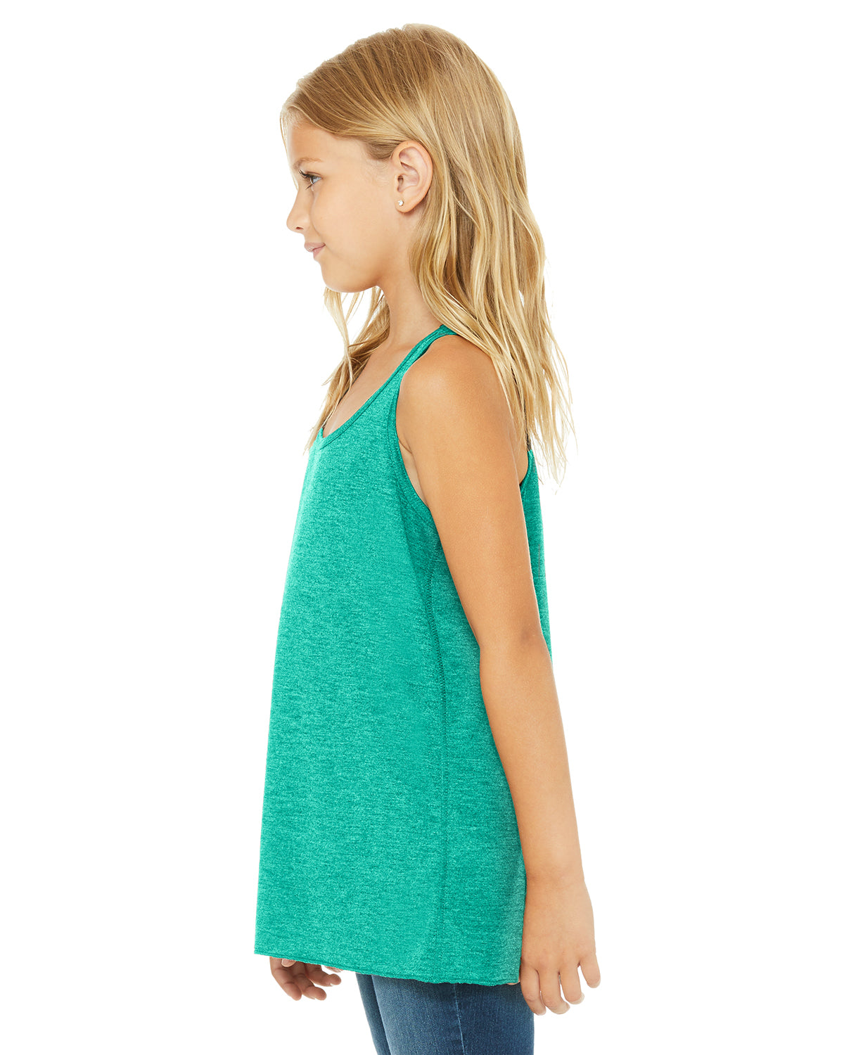 Youth Flowy Racerback Tank - Teal