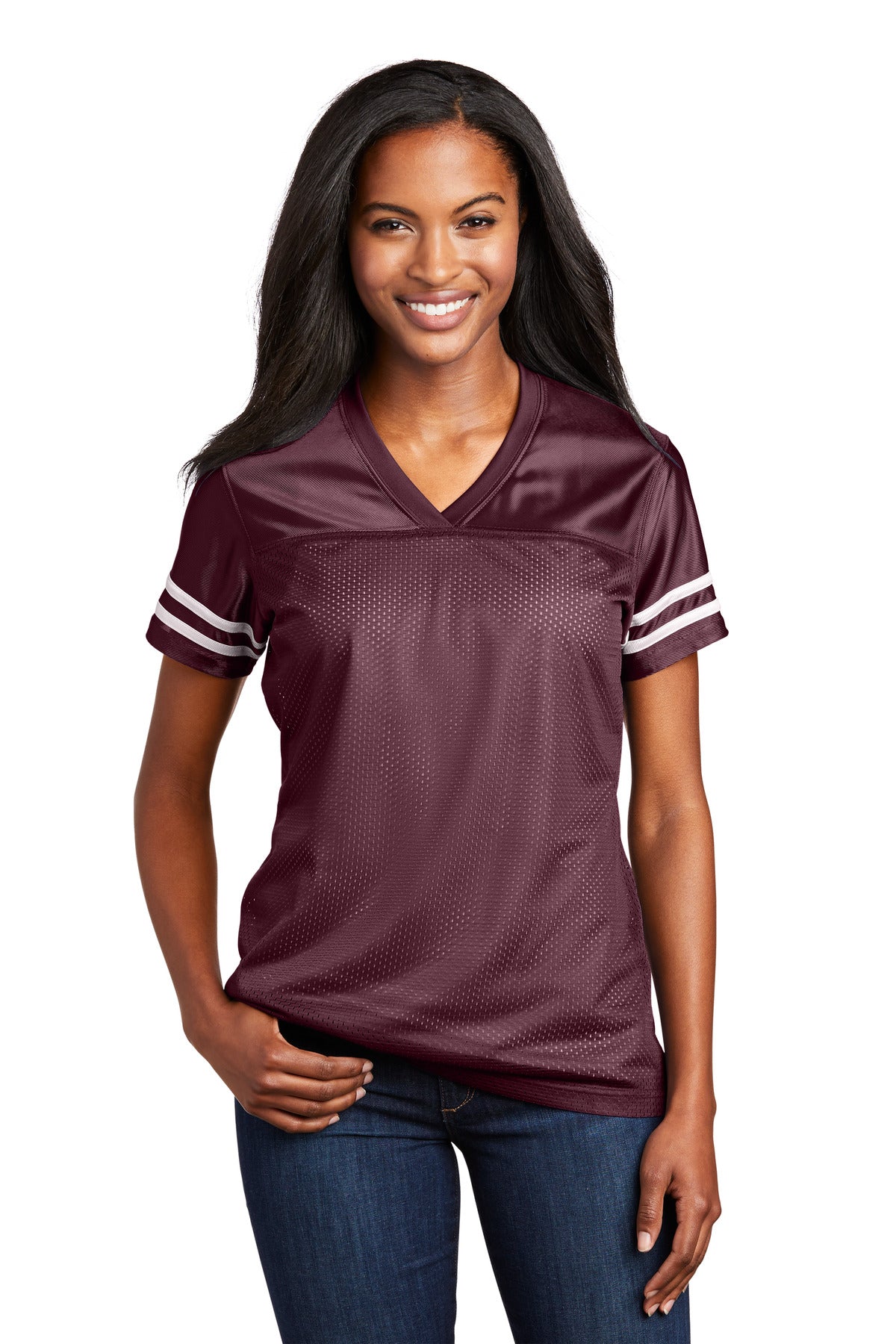 Women's PosiCharge Replica Jersey - Maroon / White
