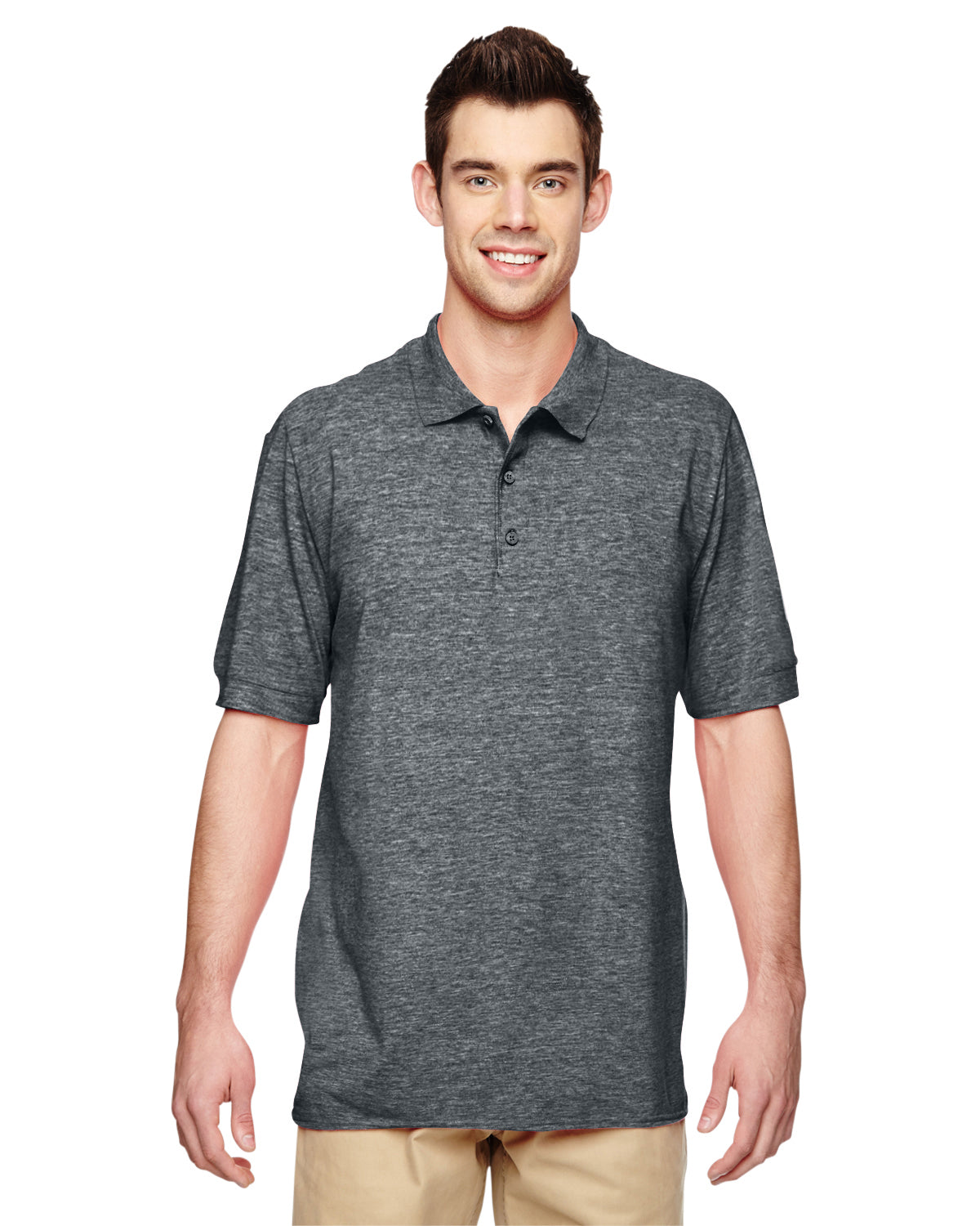 Unisex Premium Cotton®  Double Piqué Polo - Dark Heather