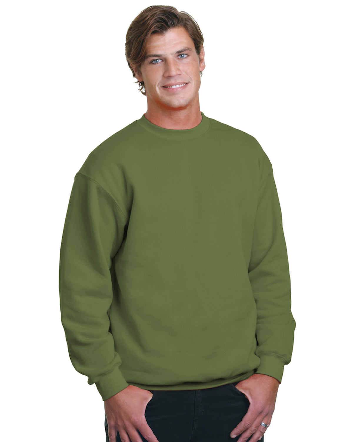 Unisex 80/20 Heavyweight Crewneck Sweatshirt - Olive