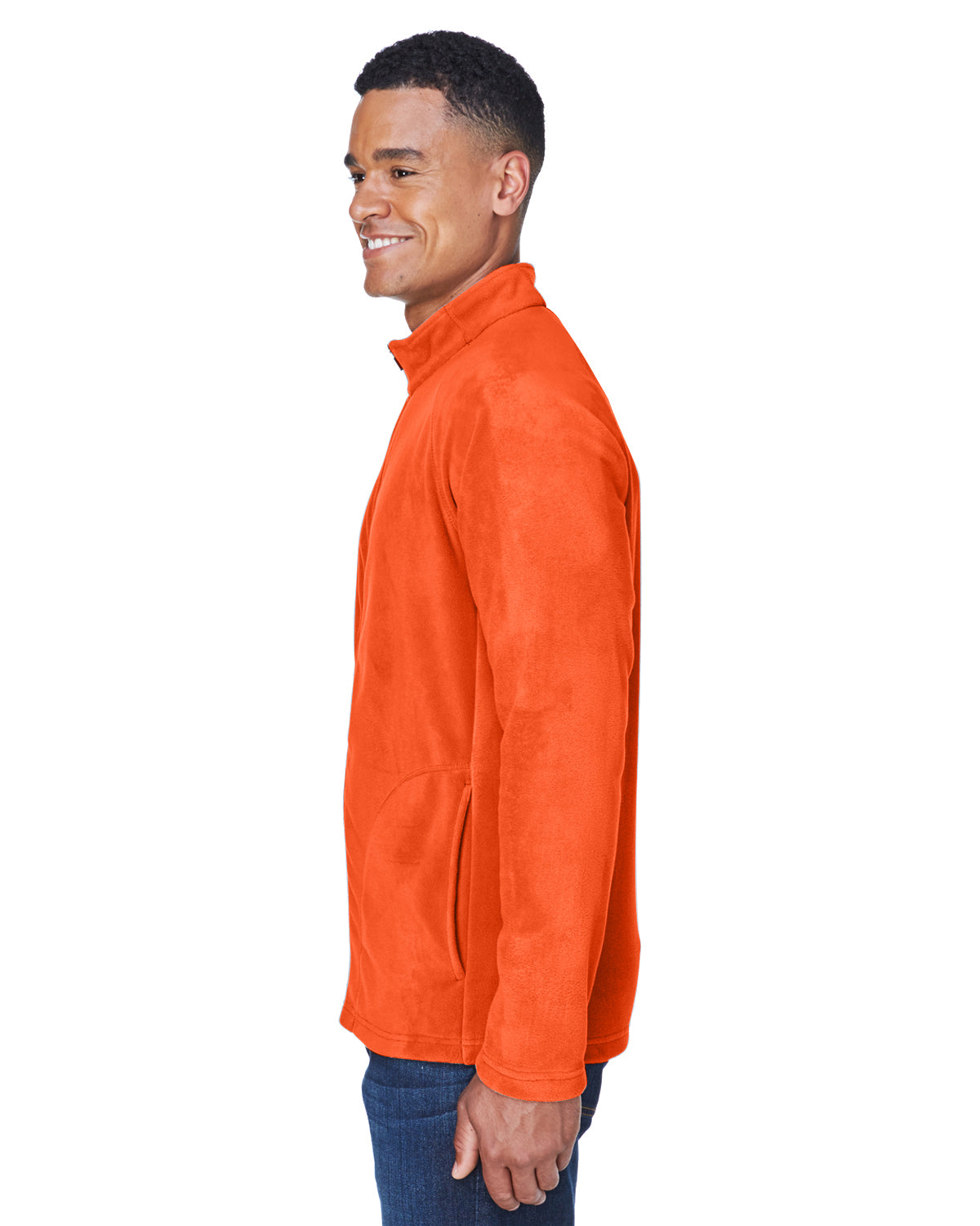 Men's Campus Microfleece Jacket - Sport Orange