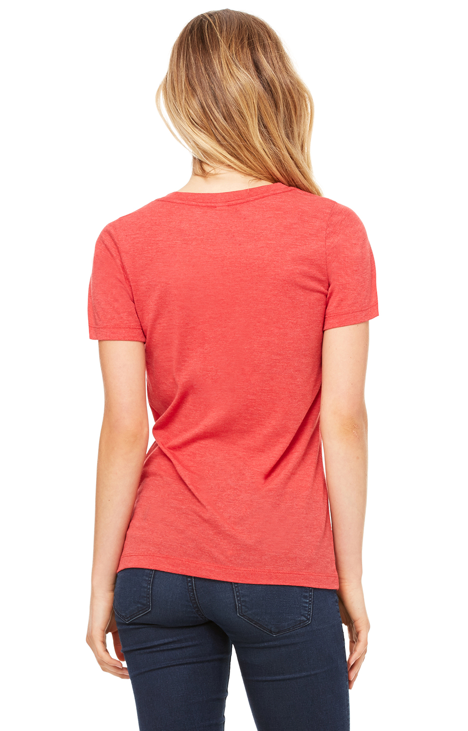 Women's Relaxed Jersey V-Neck T-Shirt - Red Triblend