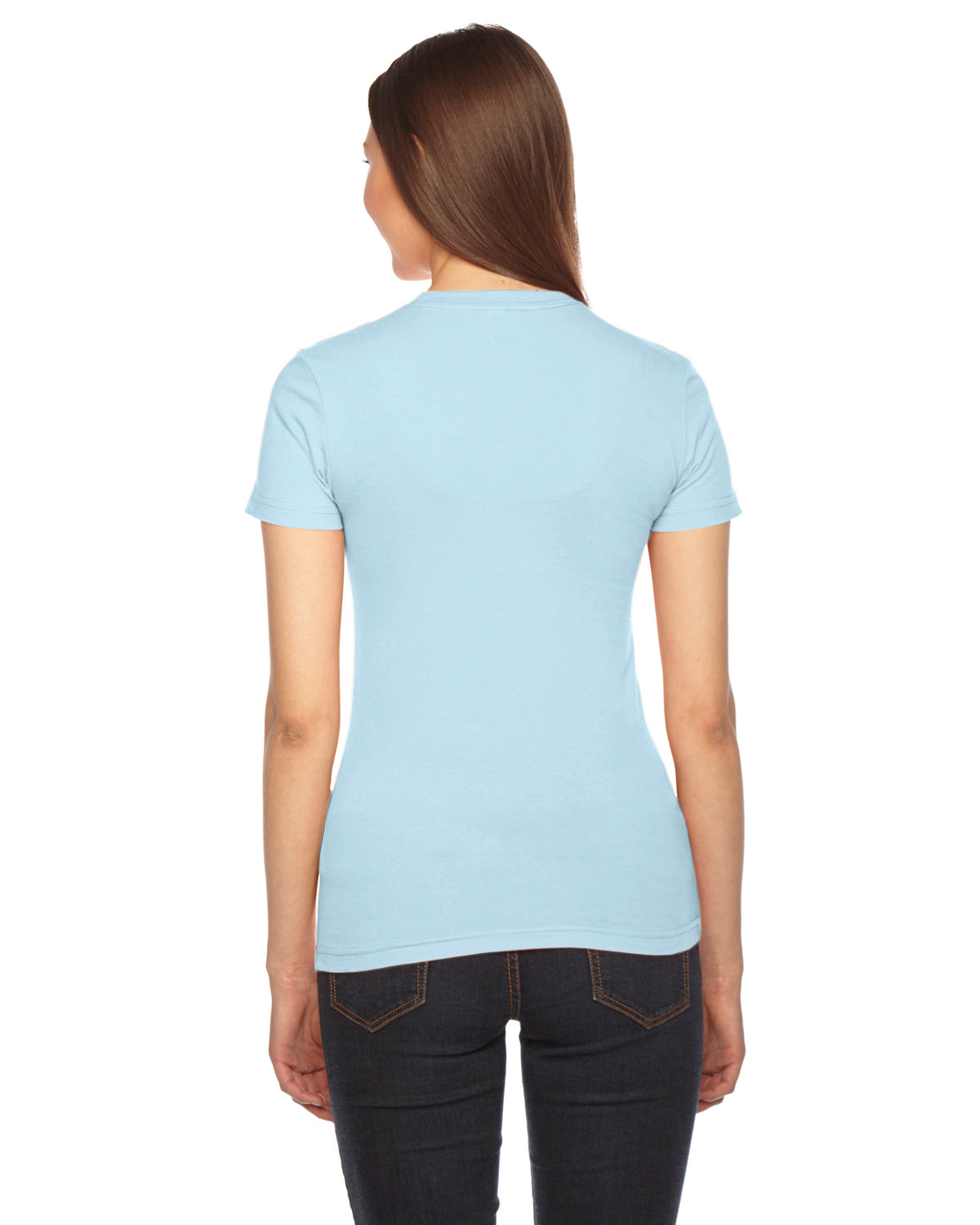 Women's Fine Jersey Short-Sleeve T-Shirt - Light Blue