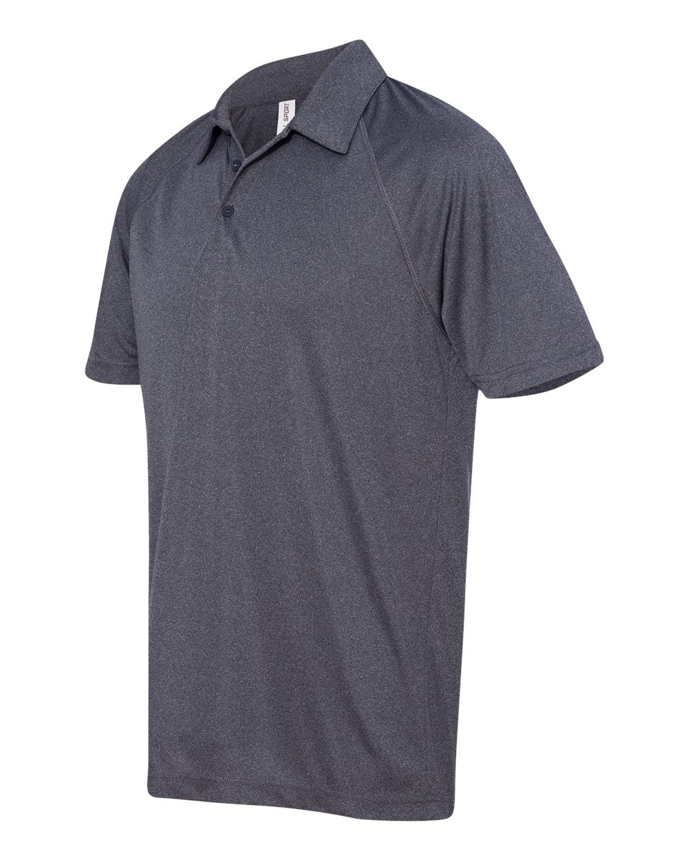 Performance 3 Button Sport Shirt - Heather Navy