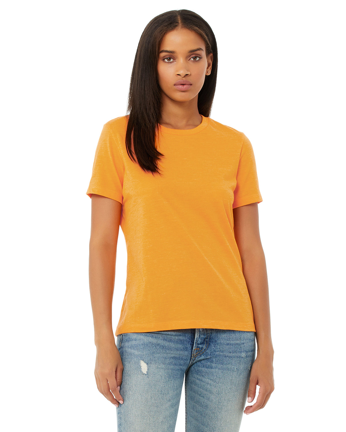 Women's Heathered Relaxed Jersey Short-Sleeve T-Shirt - Heather Marmalade