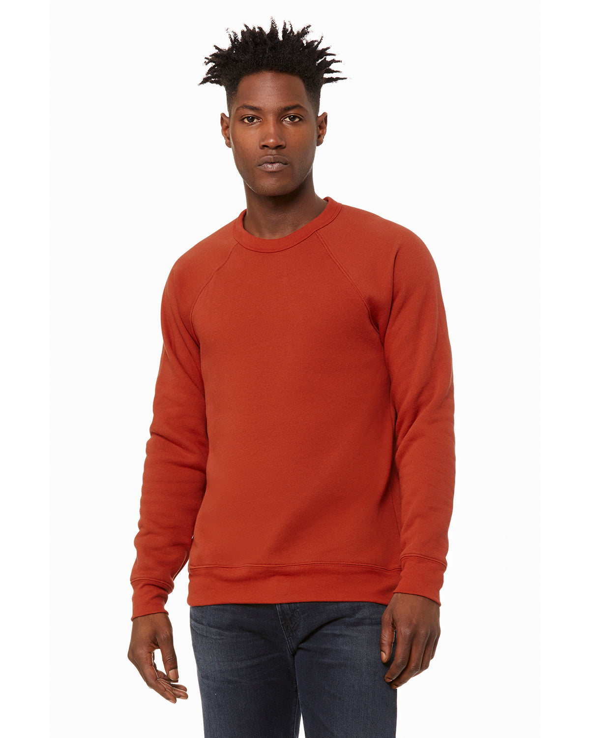 Unisex Sponge Fleece Raglan Sweatshirt - Brick