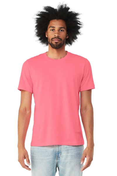 Unisex Heather CVC T-Shirt - Neon Pink